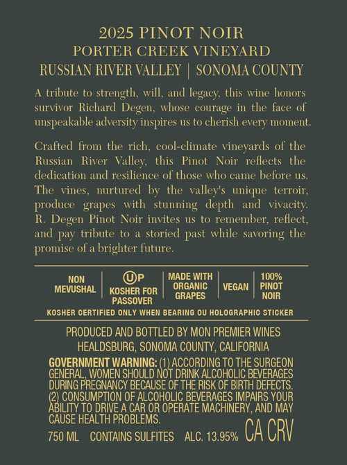 Porter Creek Pinot Noir